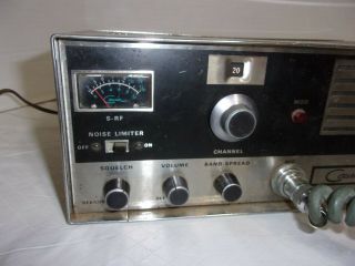 Vintage Courier 23 Cb Base Station Tube Radio Early 60s Powers On With Jm,  3 Mic