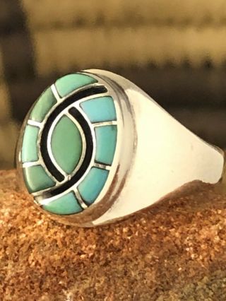 Amy Quandelacy Sterling Turquoise Hummingbird S7.  75 Ring Jl 100720ccizii