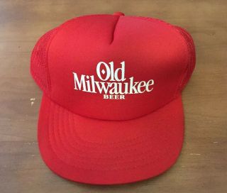 Vintage Old Milwaukee Beer Snapback Hat Cap
