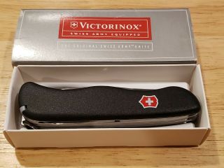 Victorinox 54867 Fireman Folding Black Swiss Army Pocket Knife 4.  25 