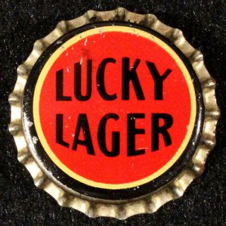 Lucky Lager Cork Beer Bottle Cap Monarch Brewing Chicago,  Illinois Crowns