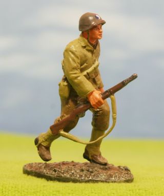 Britains - U.  S.  29th Infantry Div.  Wwii Soldier With Gun - Lead Figure Beauty