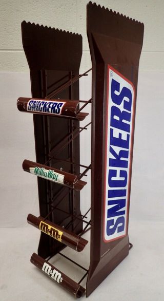Large Vintage Snickers 4 Tier Candy Display Retail Rack 26 "