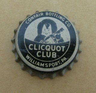 Clicquot Club Soda Cap Williamsport Pennsylvania Penn Confair Bot Co