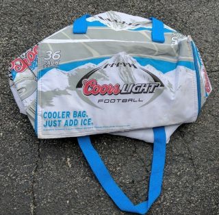 Coors Light Beer Soft 36 Can Cooler Collapsible Bag Nfl Football Insulated Htf
