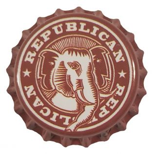 100 Republican Home Brew Beer Bottle Crown Caps Red Elephant Decoration Homebrew