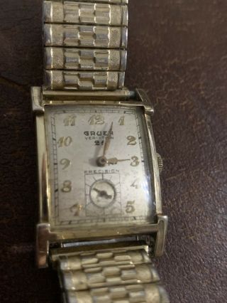 1950 Gruen VERI - THIN Precision Curvex Tank Watch 10 K Gold Filled Vintage 21 2