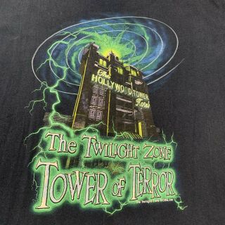 Vintage Walt Disney The Twilight Zone Tower Of Terror T Shirt Men’s Size Xl