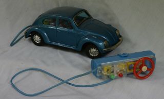 Vtg.  1960s Bandai Volkswagen Beetle Battery Powered Remote Control Not