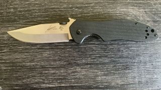 Kershaw Emerson Cqc - 6k Frame Lock Knife Black G - 10 6034 Stainless Pocket Knives
