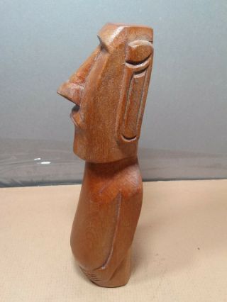 Incredible,  scarce vintage hand carved on Easter Island Moai Tiki,  OCEANIC 7 x 2 2