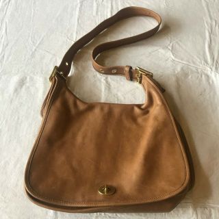 Coach Vintage Legacy Large Brown Leather Turnlock Flap Purse