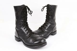 Vintage Corcoran Cap Toe Black Jump Combat Boots Usa Mens Size 10.  5 D