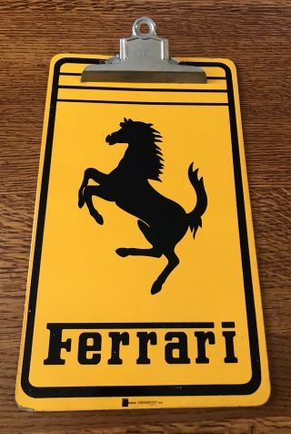 Ferrari Service Clipboard Vintage Good Shape.  15 1/2” X 9” Shop Special Tool
