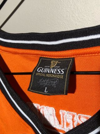Guinness Irish Stout Beer 1759 Basketball Jersey Black Orange L Mens EUC 2