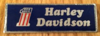 Vintage Harley Davidson Motorcycles Blue Lapel Pin Badge
