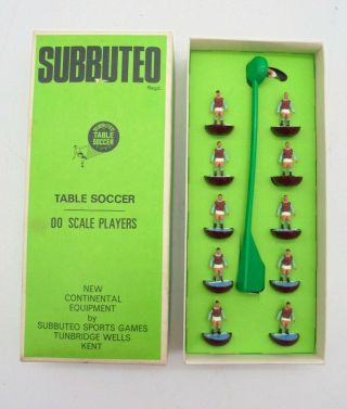Subbuteo Table Soccer 00 Scale Players West Ham Football Team Kit
