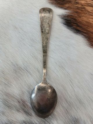 Vintage Native American Navajo Sterling Silver Hand Stamped Spoon Old Pawn 2