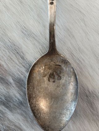 Vintage Native American Navajo Sterling Silver Hand Stamped Spoon Old Pawn 3