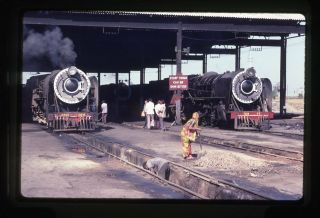 Steam Railway Slide - India - Metre Gauge Yp Shed Scene 1982