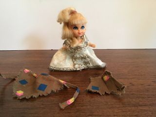 Vintage 1960’s Mattel Liddle Kiddles Doll Storybook Cinderiddle Cinderella,