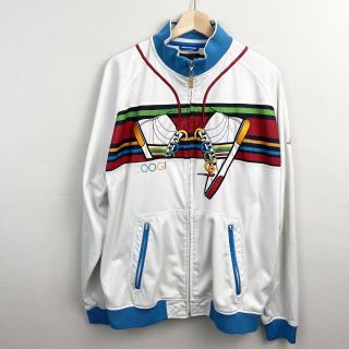 Coogi Vintage Rainbow High Top Embroidered Sneaker Full Zip Track Jacket Size Xl
