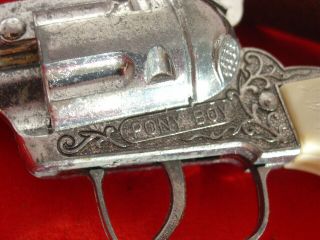 Tootsie Toy Vintage Pony Boy Cap Gun & Leather Belt Holster 2