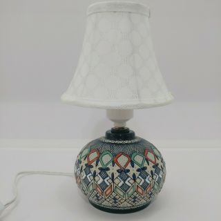 Javier Servin - Handcrafted Ceramic Lamp 5 " Across - Guanajuato Mexico