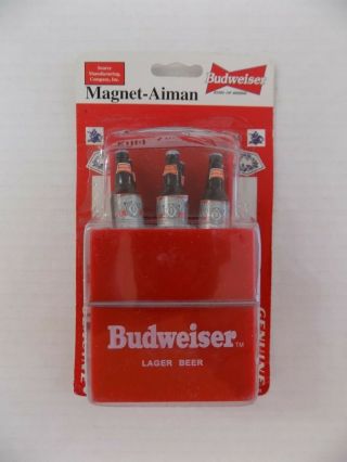 Budweiser Lager Beer Ice Chest Magnet Plastic Special Collectors Ltd Ed Nos Mip