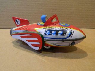 Rocket Racer 6 Friction Tin Toy 735 China 1960 