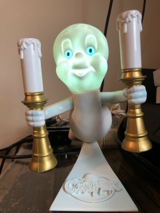 Vintage Glowing Casper The Friendly Ghost Lamp Candle Light Halloween Horror