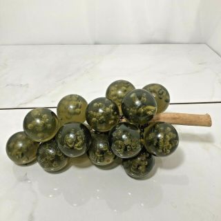 Vintage Retro Acrylic Lucite Green Grape Cluster Mid Century Modern Fruit