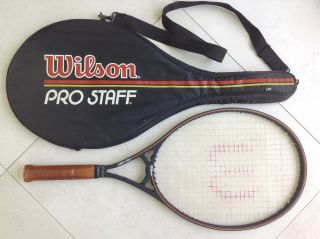 Xlnt Vintage Wilson Pro Staff 125 Tennis Racquet 4 3/8 " Grip,  Carrying Case/bag