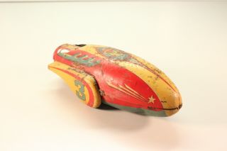 Vintage Masudaya Modern Toys Tin Friction Spaceship Rocket Car Japan.  L45