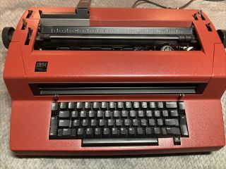 Red Ibm Correcting Selectric 3 Electric Typewriter Iii Vintage