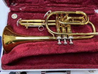 Vintage King Cleveland 602 Trumpet Beige 7c Mouthpiece Usa In Case