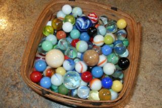 2.  5 Lbs Of Antique Marbles Estate Find