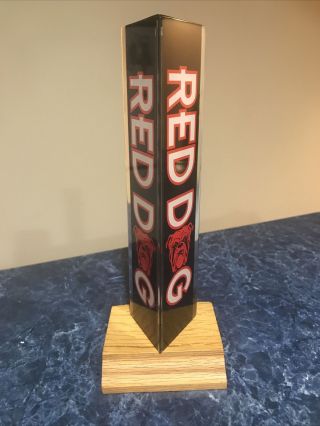 Vintage Red Dog Beer Lucite Tap Handle Bar