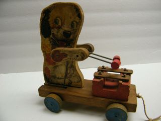 Vintage 1949 Fisher Price Merry Mutt Pull Toy