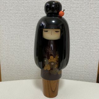 Japanese Vintage Kokeshi Doll 柳山wooden 9.  05inches 23cm Jp Seller