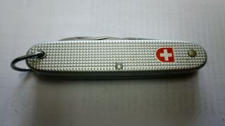 Wenger Delemont Soldier Alox Swiss Army Silver Aluminum Pocket Knife 97 3 " Blade