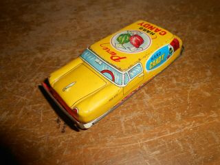 Vintage Rare 1950s Pure Hard Candy Tin Toy Car 3 1/2 " Made In Japan