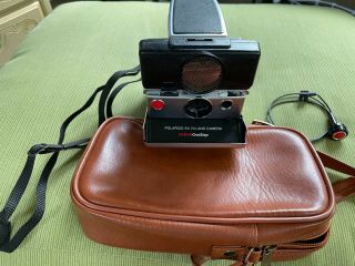 Vtg - Polaroid Sx - 70 Land Camera Sonar Onestep Black And Silver