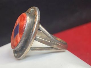 Vintage Estate Sterling Silver American Indian Ring Signed Teme 