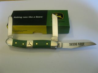 2020 Case Xx Usa John Deere Stockman Knife 4318 Ss Green Synthetic Made In Usa