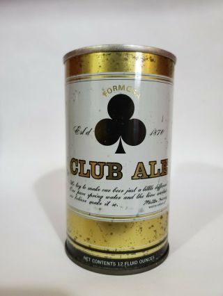 Formosa Club Ale 1972 Straight Steel Pull Tab Beer Can Ococ Canada