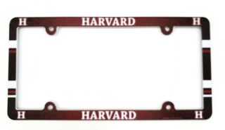 Harvard University Crimson And White Plastic License Plate Frame Sports Fan