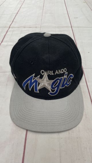 Vintage Orlando Magic Sports Specialties Script Logo 1990s 1980s Snapback Hat