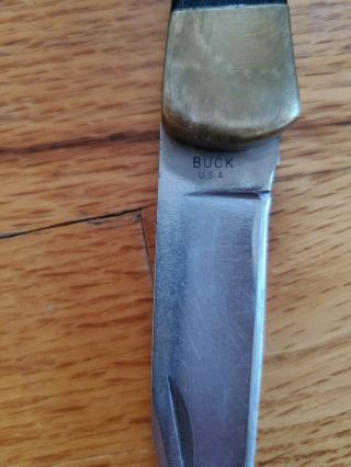 Vintage Buck 110 Folding Knife W/sheath