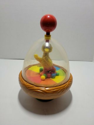 Vintage Big Bird Sesame Street Kids Toy Globe Spinner With Balls Illco